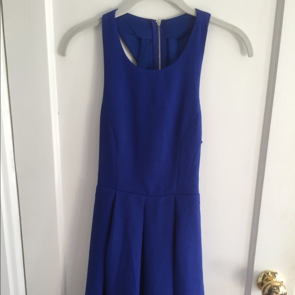 Blue Open Back Dress